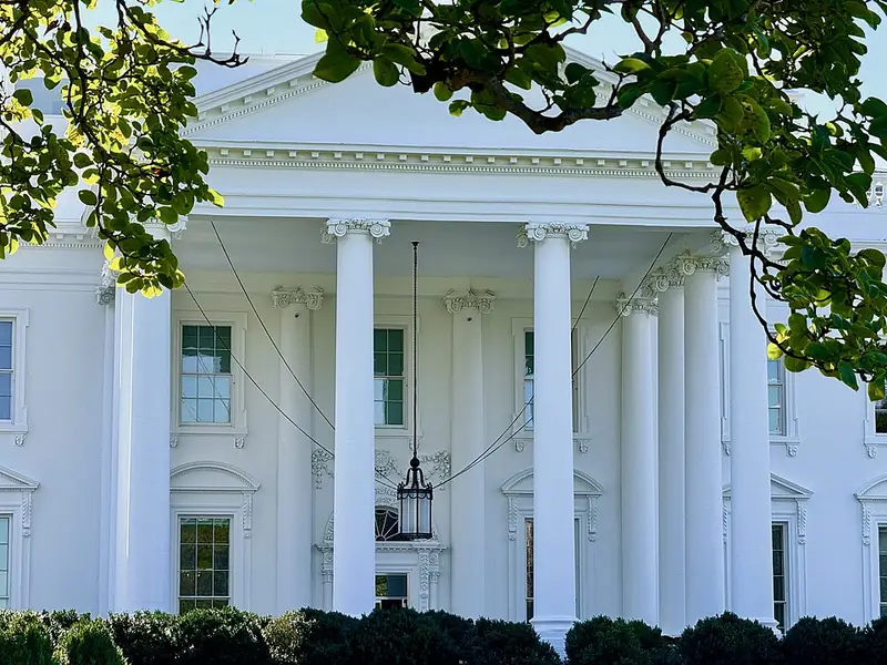 The north side of the White House.