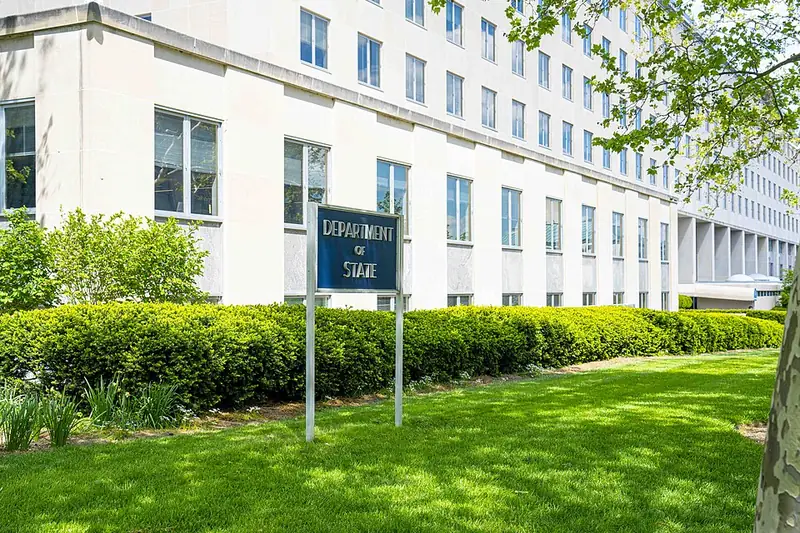 The State Department building.