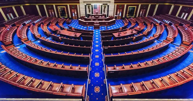 The chamber of the House of Representatives.